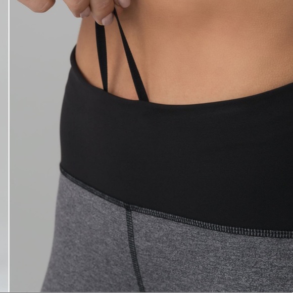 Lululemon Train Times Crop 17" Heathered Black 4 - Picture 3 of 12